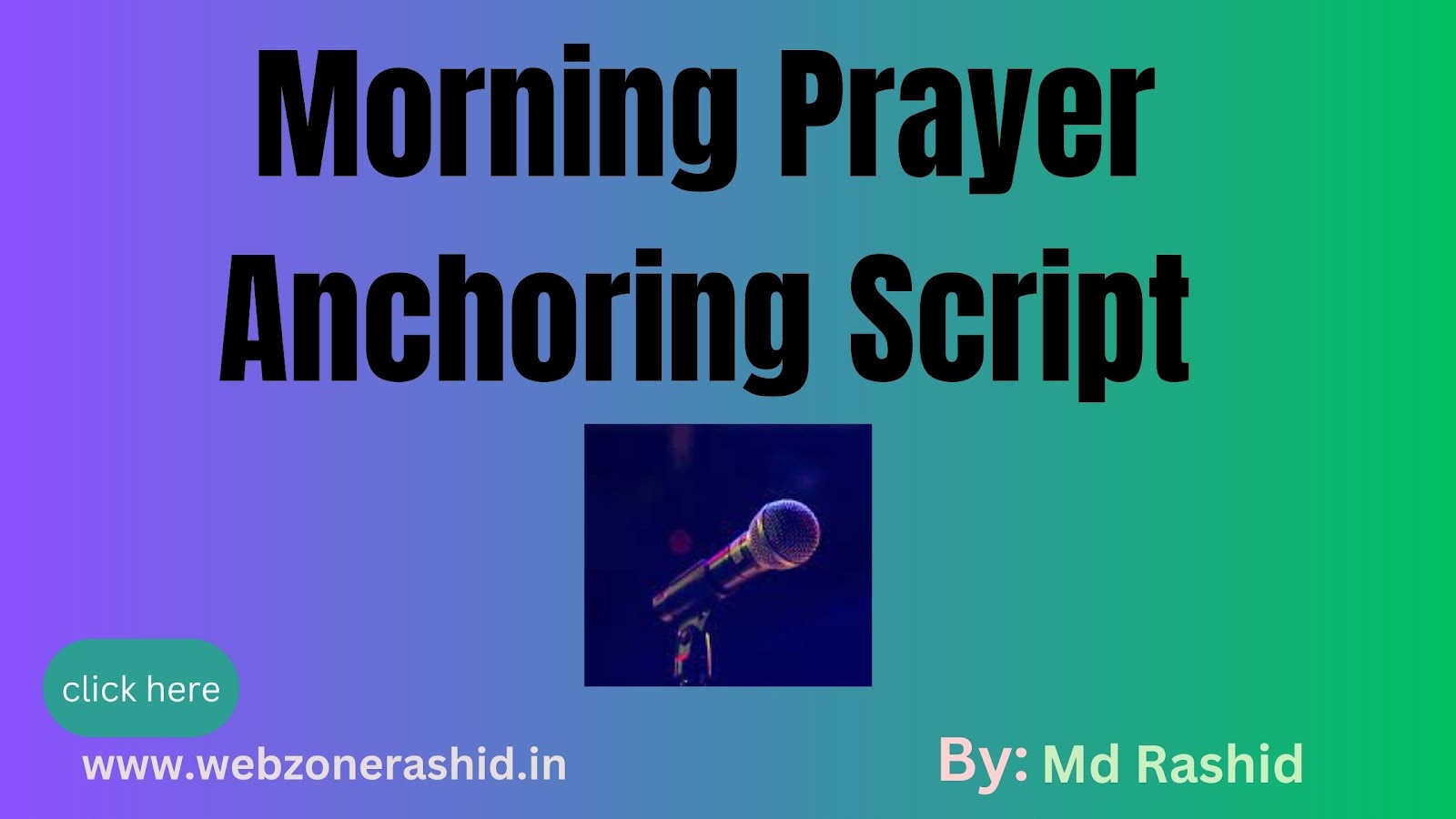 Morning Prayer Anchoring Script