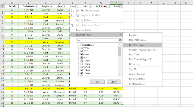 excel data tables
