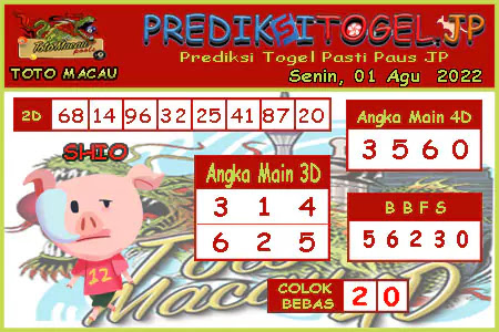 Prediksi Toto Macau JP Senin 01 Agustus 2022