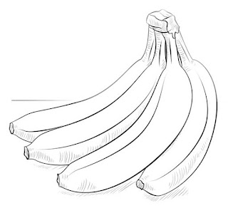 Gambar pisang untuk mewarnai
