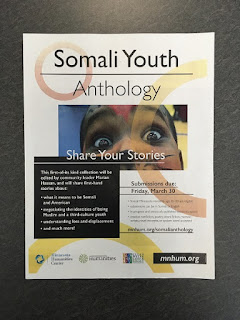 flyer about anthology about Somali youth