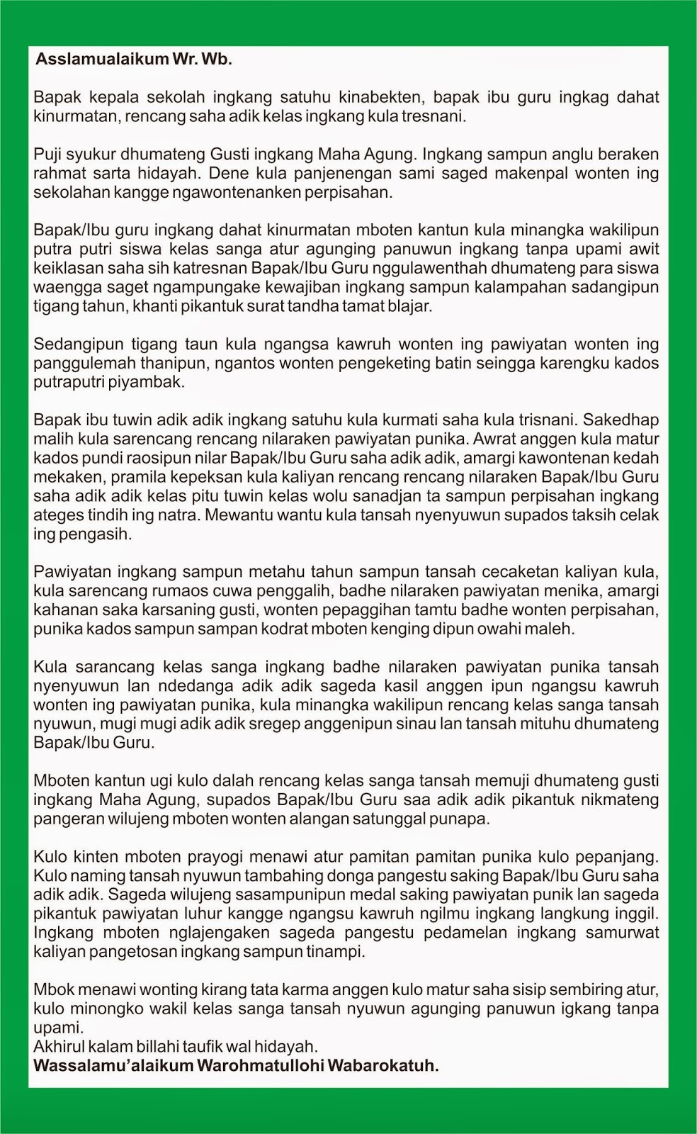 Contoh Artikel Kesehatan Bahasa Jawa Contoh Raffa