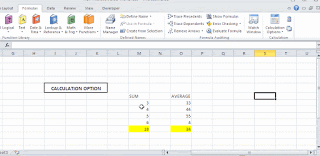 Rumus excel calculation option