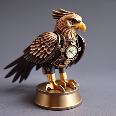 Steampunk Eagle Statue Miniature 3D amazingwallpapersa blogspot com (1)