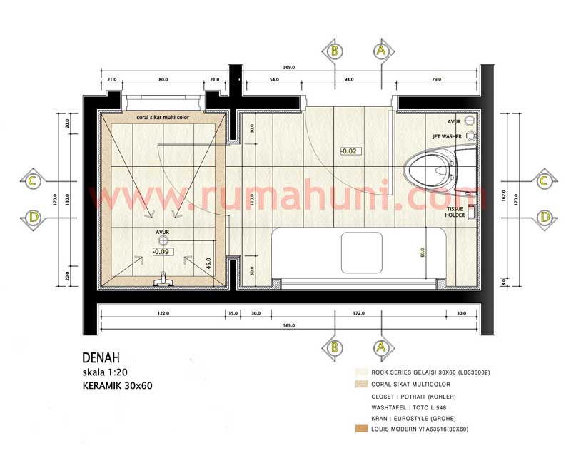 Detail Kamar Mandi  atau WC Jurnal Arsitektur