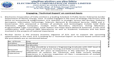 Technical Expert Science or Engineering Graduate Jobs in ECIL