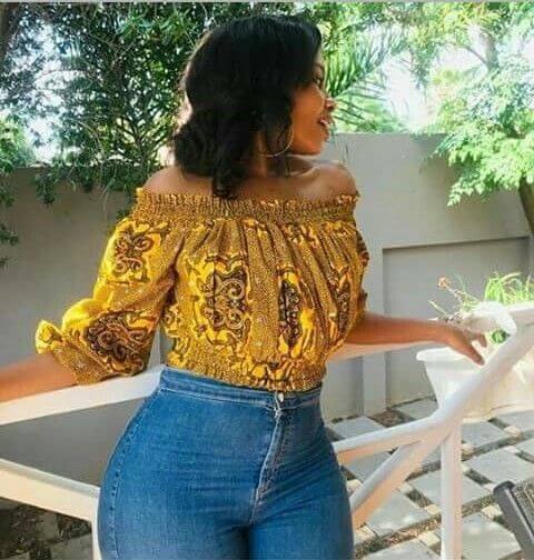 Latest Off-Shoulder Peplum Ankara Tops 2022