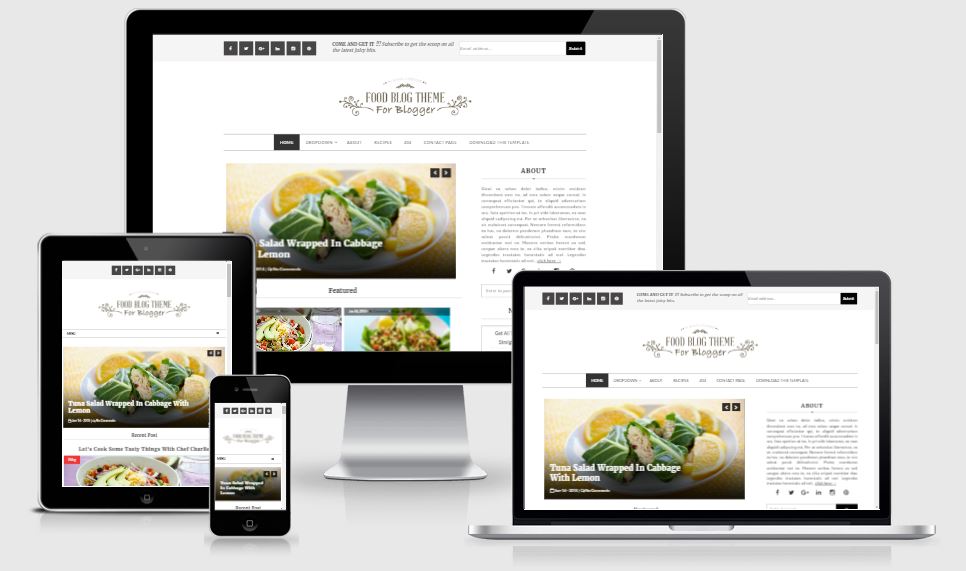 Food Blog Personal Cooking Professional Blogger Template