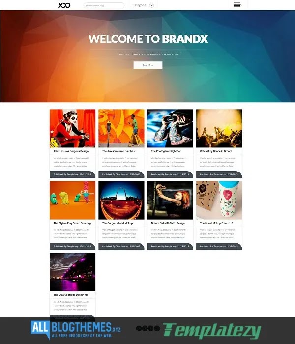 BrandX Responsive Premium Blogger Template