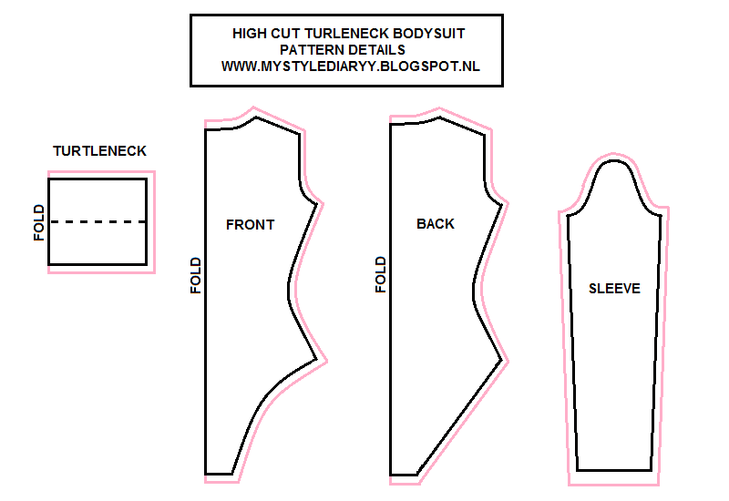 DIY Mockneck Bodysuit: How to Sew a Long Sleeve Turtleneck Bodysuit [ PDF  Sewing Pattern] 
