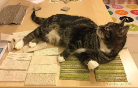 Allietare Bonnie Hunter Mystery Quilt 2015 - Part 4, Suzi the cat