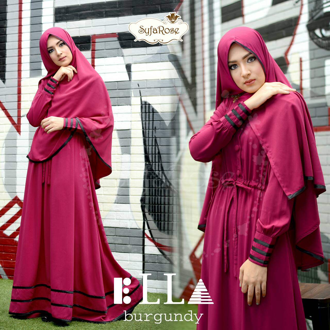  Jual  Baju  Hijab  Syari 2021 Ella Syar i By Syfarose