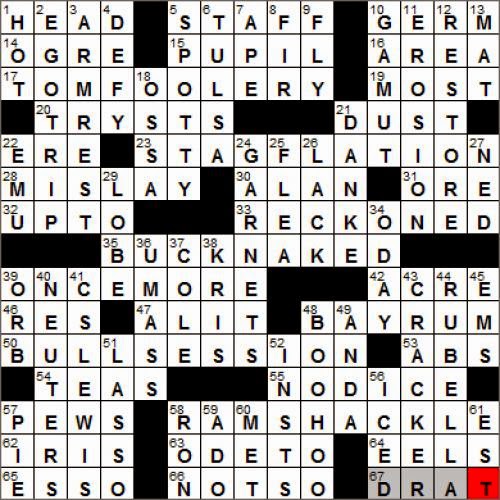 0311 13 New York Times Crossword Answers 11 Mar 13 Monday