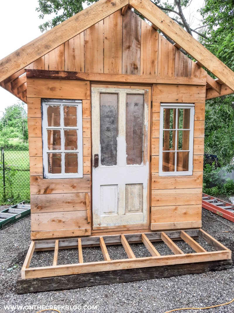 greenhouse porch build | On The Creek Blog // www.onthecreekblog.com