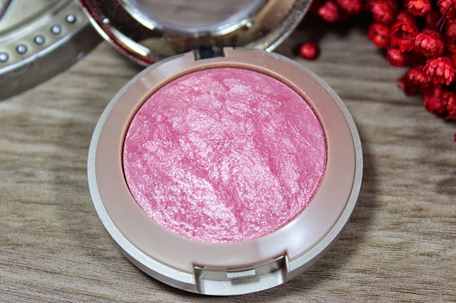 dolce pink, blush, baked, glitter, pó, powder, milani, delicado, maquiagem 