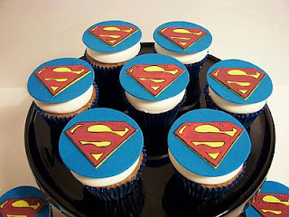 Cupcakes de Superman para Fiestas Infantiles