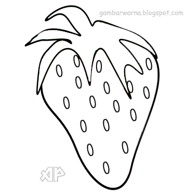 Mewarnai Strawberry | Belajar Mewarnai Gambar