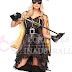 Ladies Luxury Zorro Black Halloween Fancy Dress Costume