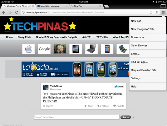 google chrome for ipad