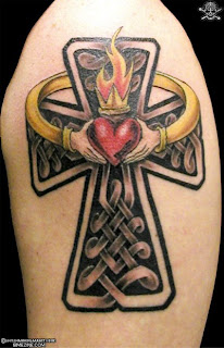Celtic Tribal Tattoo with Cross Design