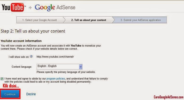 daftar adsense youtube