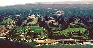 marine terraced ,north of Santa Cruz, California