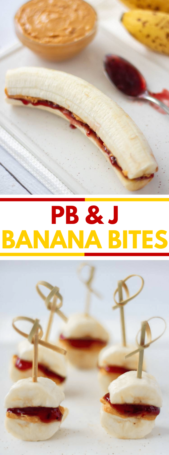 Peanut Butter & Jam Banana Bites #healthydiet #cleaneating