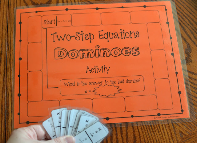 Two-Step Equations Dominoes Activity