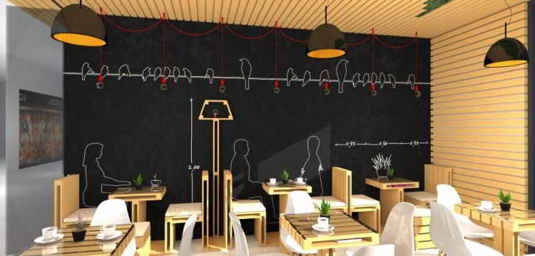 ツ 30+ konsep desain interior cafe minimalis outdoor 