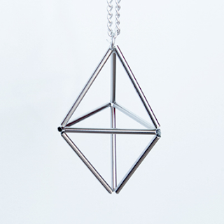 DIY geometric prism necklace