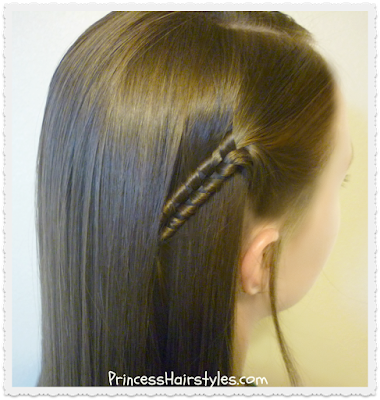 Infinity braid side accent hairstyle.  Back to school hairstyle ideas.