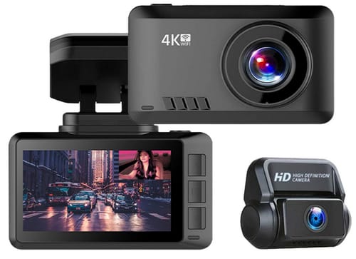 Dododuck 4k Dual Dash Cam Front and Rear