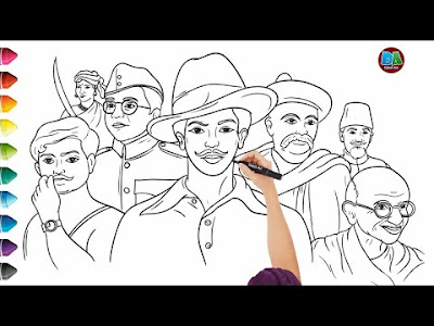 Drawing Bhagat Singh by Muskan  OurArtCorner