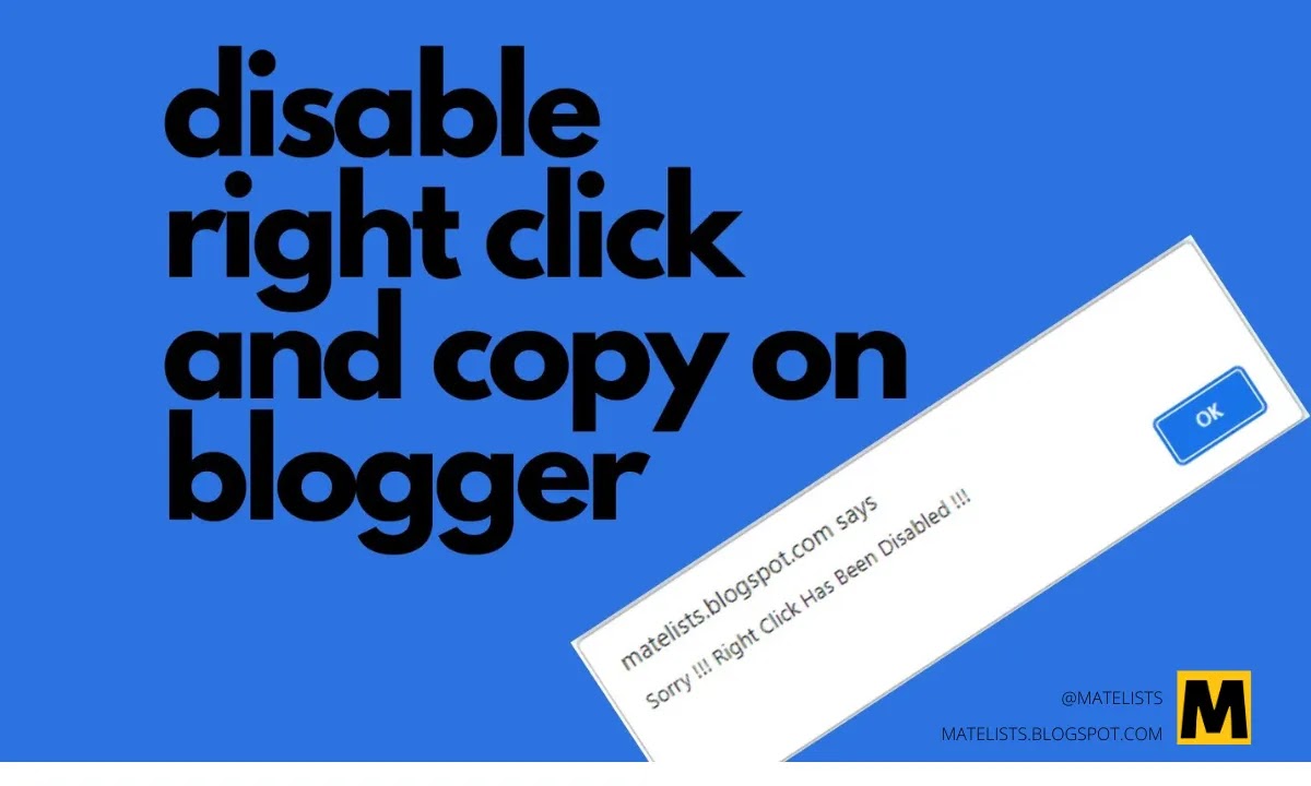 How To Disable Right Click In Blogger?