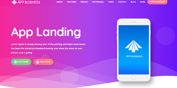 App Business Terbaru Blogger Responsive Template Download