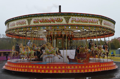 A Bus Trip to the Horses at War Event at Beamish - carousel ride