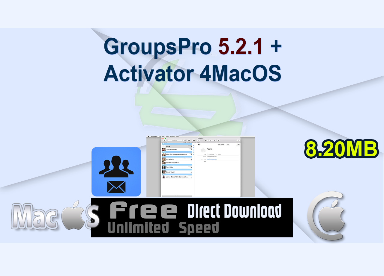 GroupsPro 5.2.1 + Activator 4MacOS