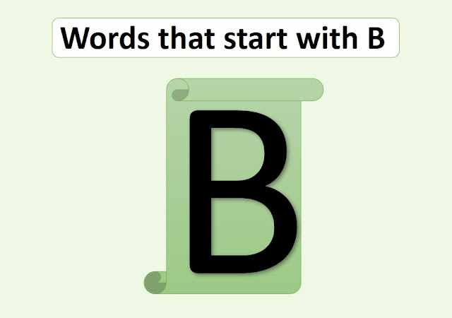 Words that start with B
