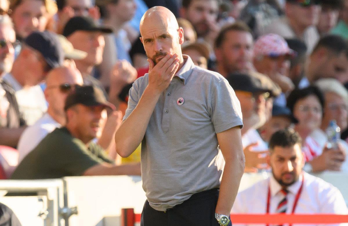 Erik Ten Hag in Brentford vs. Manchester United