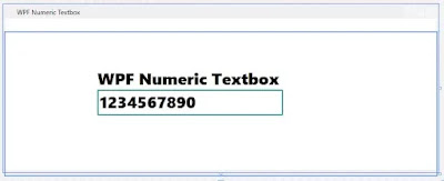 WPF Numeric Textbox