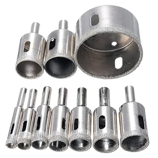 Drill Bit Hole Saw Round Cut Glass Marble Cutter Round Craft Bottle Cuts Hown-store