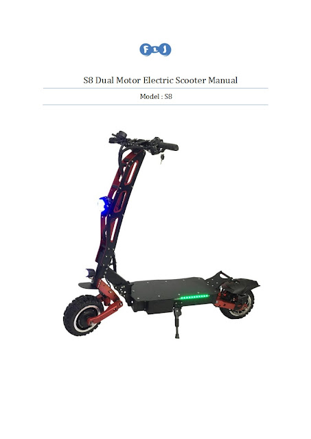 FLJ S8 5600W Dual Motor Electric Scooter Manual - page 1