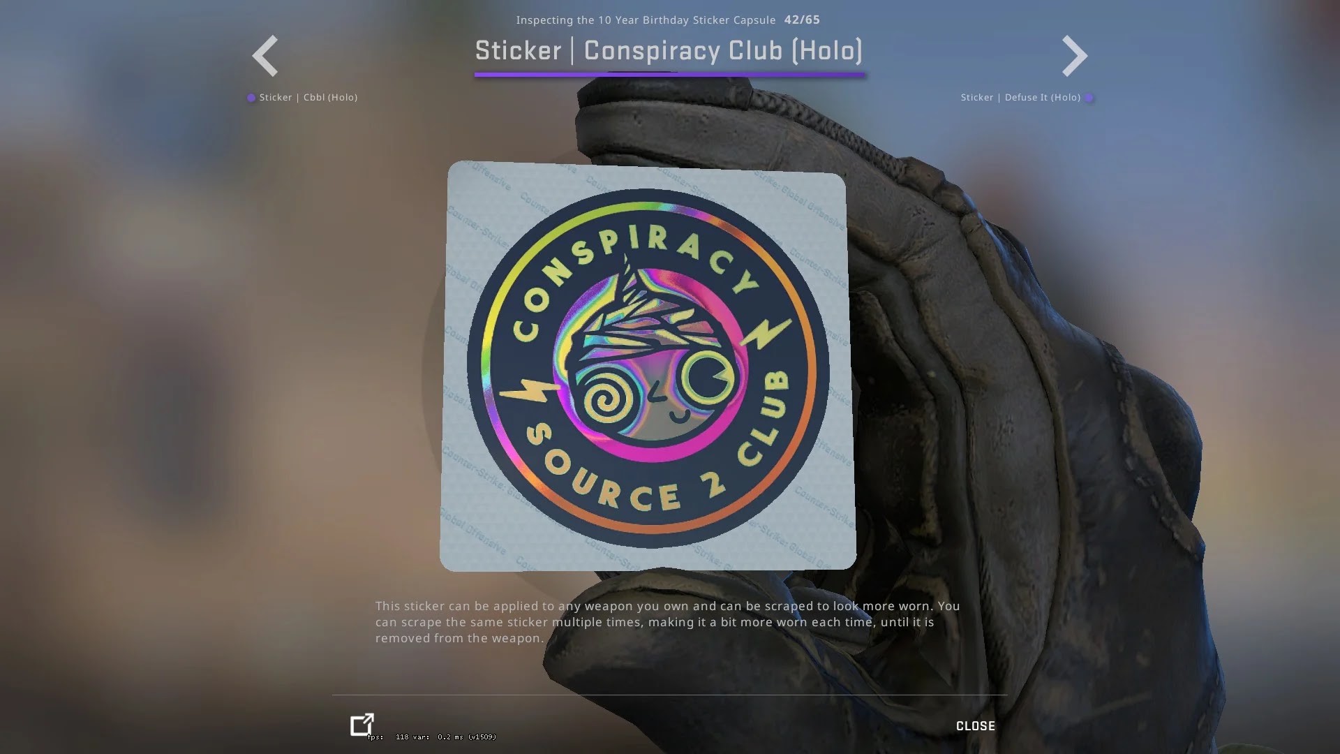 CS GO Conspiracy Club Holo