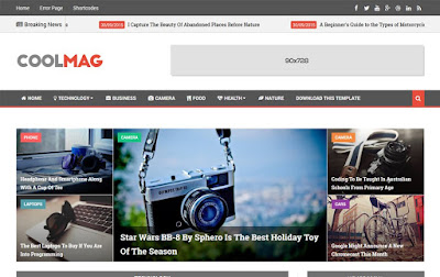 CoolMag - Magazine blogger template for free download