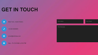 Animated Contact Us Page Using HTML And CSS