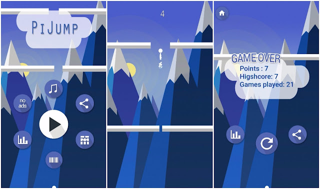 PiJump Game Three Screenshots Combined