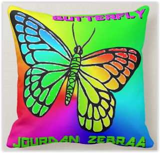 Butterfly Famous MixTape Pillow 16"x16"