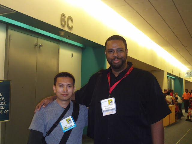 Jimmy J. Aquino and Dwayne McDuffie. Photo courtesy of JJA.