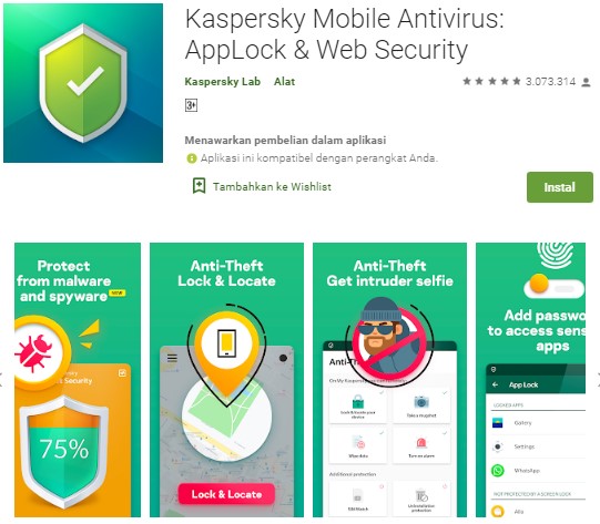 Antivirus Terbaik Untuk Android - Kaspersky Mobile Antivirus