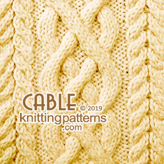 Knitted fabric with cable pattern #cableknitting